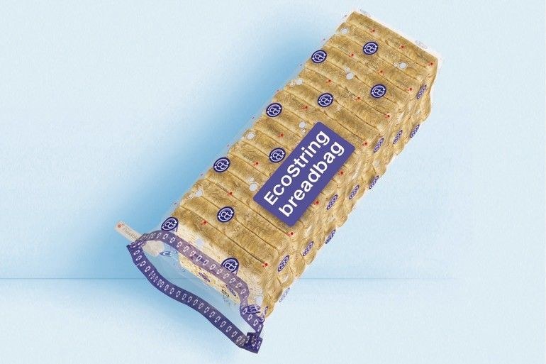 Brotverpackung mit Kordelzugverschluss
