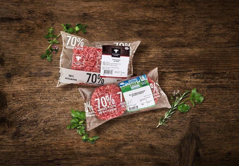 Feneberg verpackt Hackfleisch im nachhaltigen Schlauchbeutel