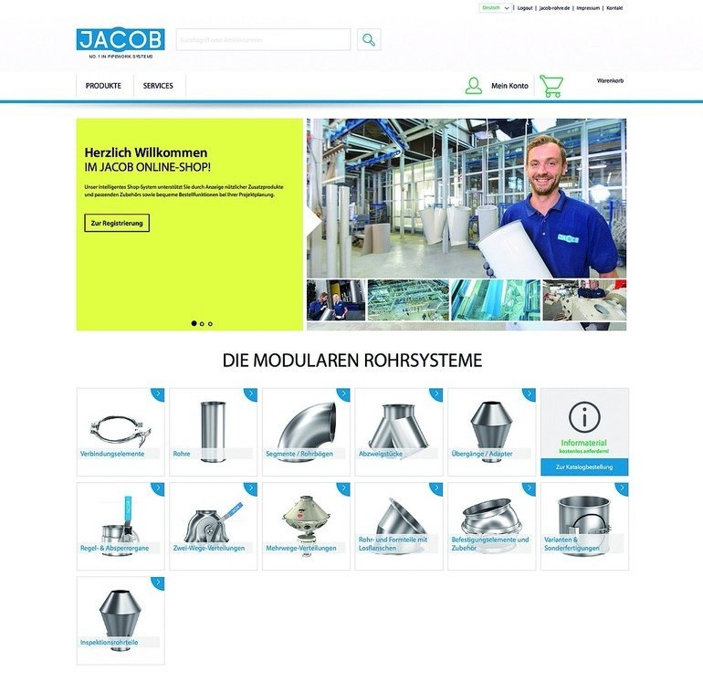 Rohrsysteme aus dem Webshop