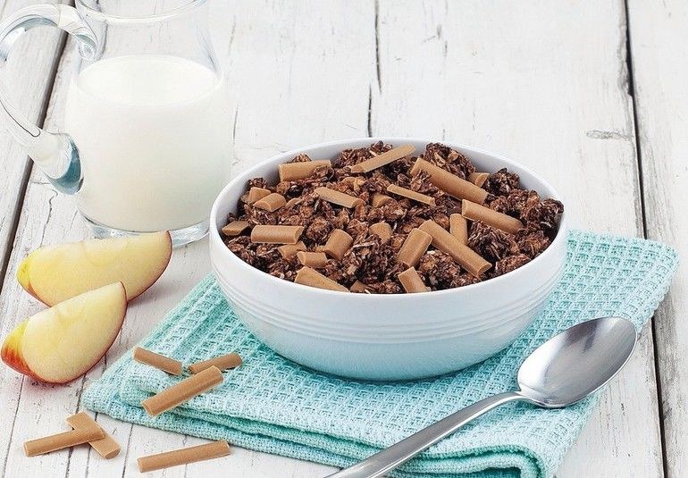 Schokoladenstücke mit Karamellgeschmack