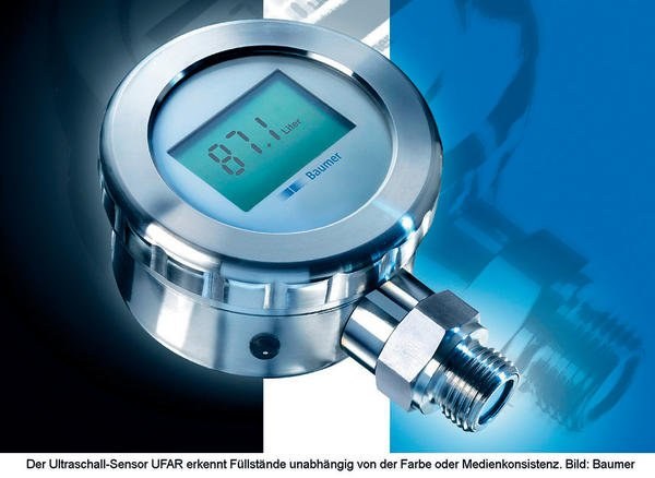 Ultraschall-Sensor im Edelstahlgehäuse
