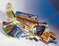 Verpackungssystem für Süßwarenriegel